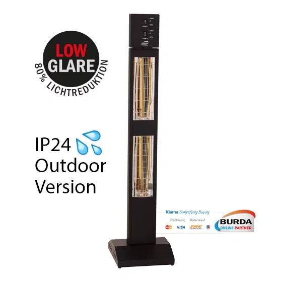 Infrarot-Heizstrahler SMART TOWER in schwarz