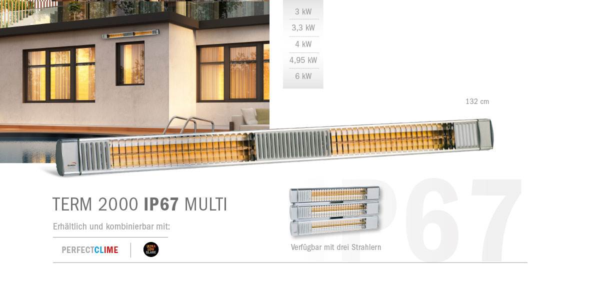 BURDA TERM 2000 IP67 MULTI Doppel- oder Dreifach-Heizstrahler