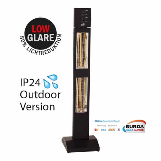 Infrarot-Heizstrahler SMART TOWER in schwarz