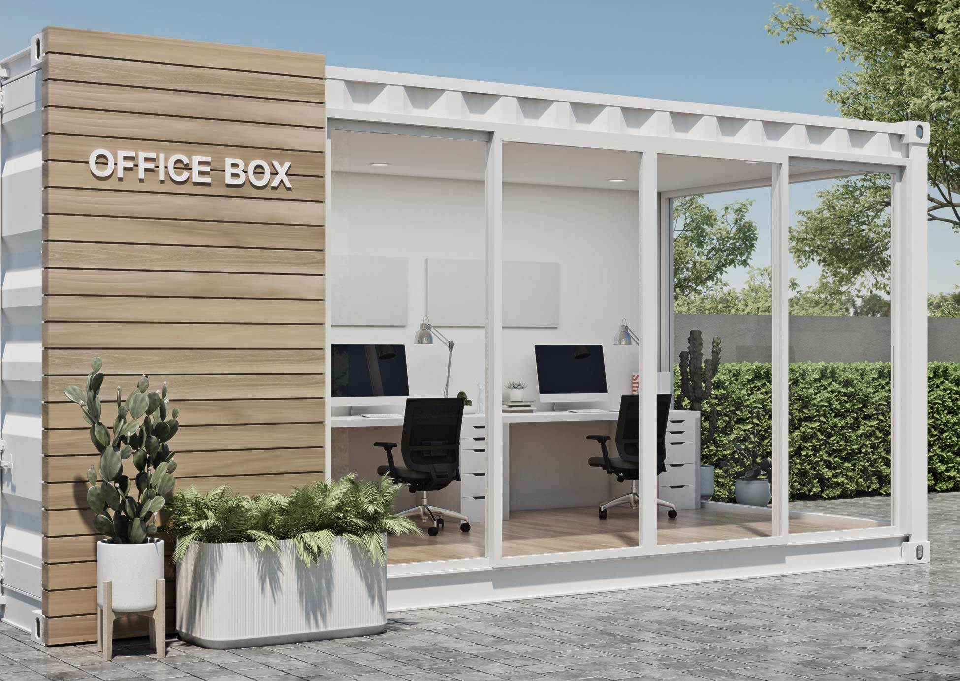 Infrarotheizung im Büro-Container