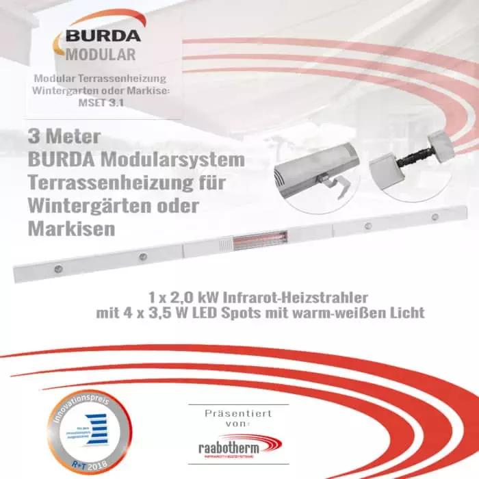 Terrassenheizstrahler Burda Modulares System MSET 3.2