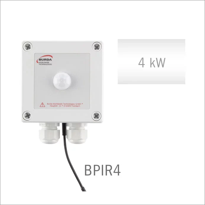 BEWEGUNGSMELDER mit TEMPERATURSENSOR für Infrarot-Heizstrahler
