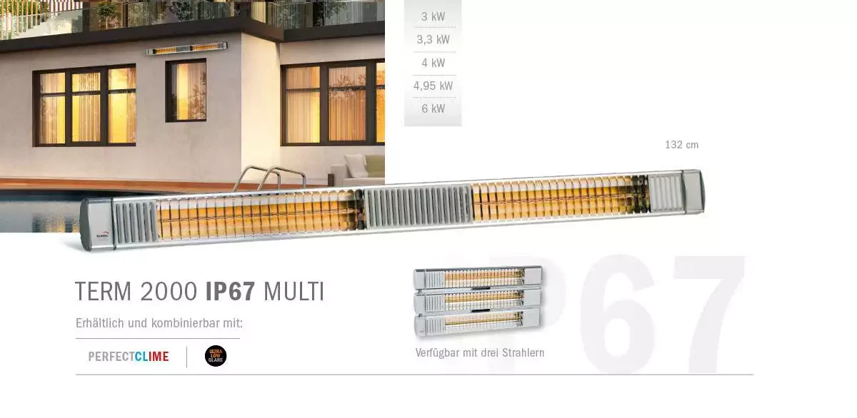BURDA TERM 2000 IP67 MULTI Doppel- oder Dreifach-Heizstrahler