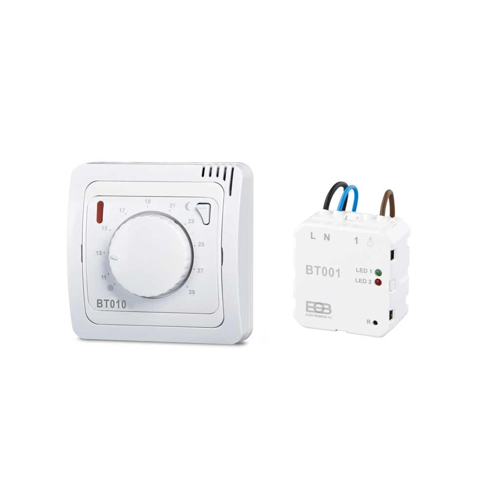 Thermostat + Funk Empfänger 2‑Draht Anschluss / BT010 + BT001