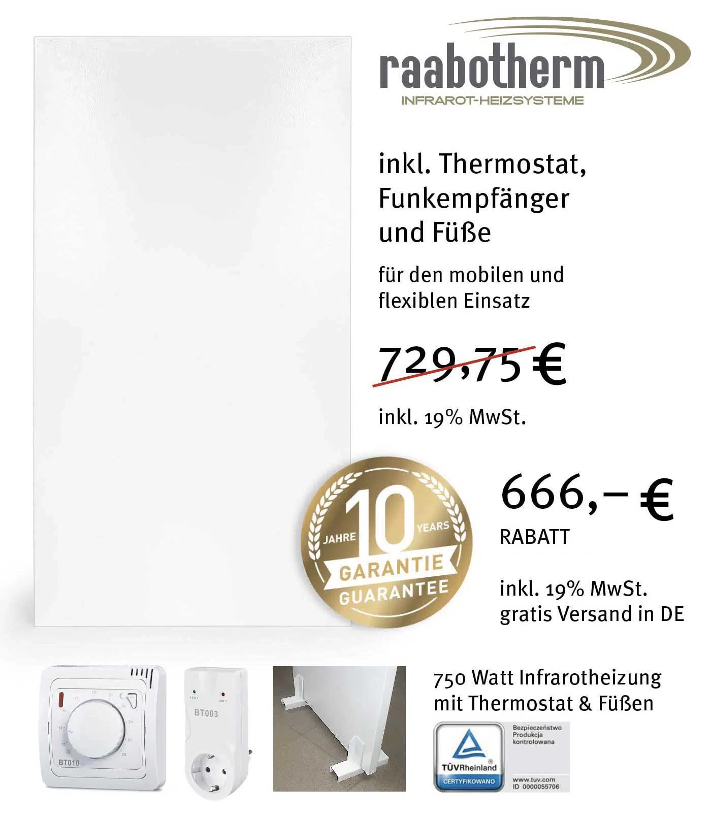 mobile Wohnzimmer Infrarotheizung
