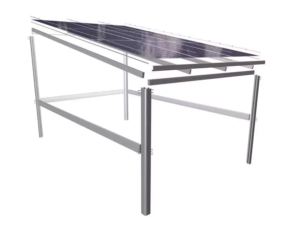 Gesamtansicht Explosionszeichnung Solarterrassendach