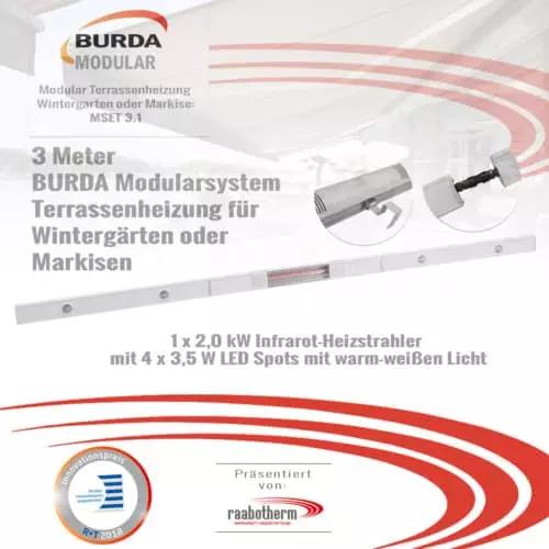 Terrassenheizstrahler Burda Modulares System MSET 3.2