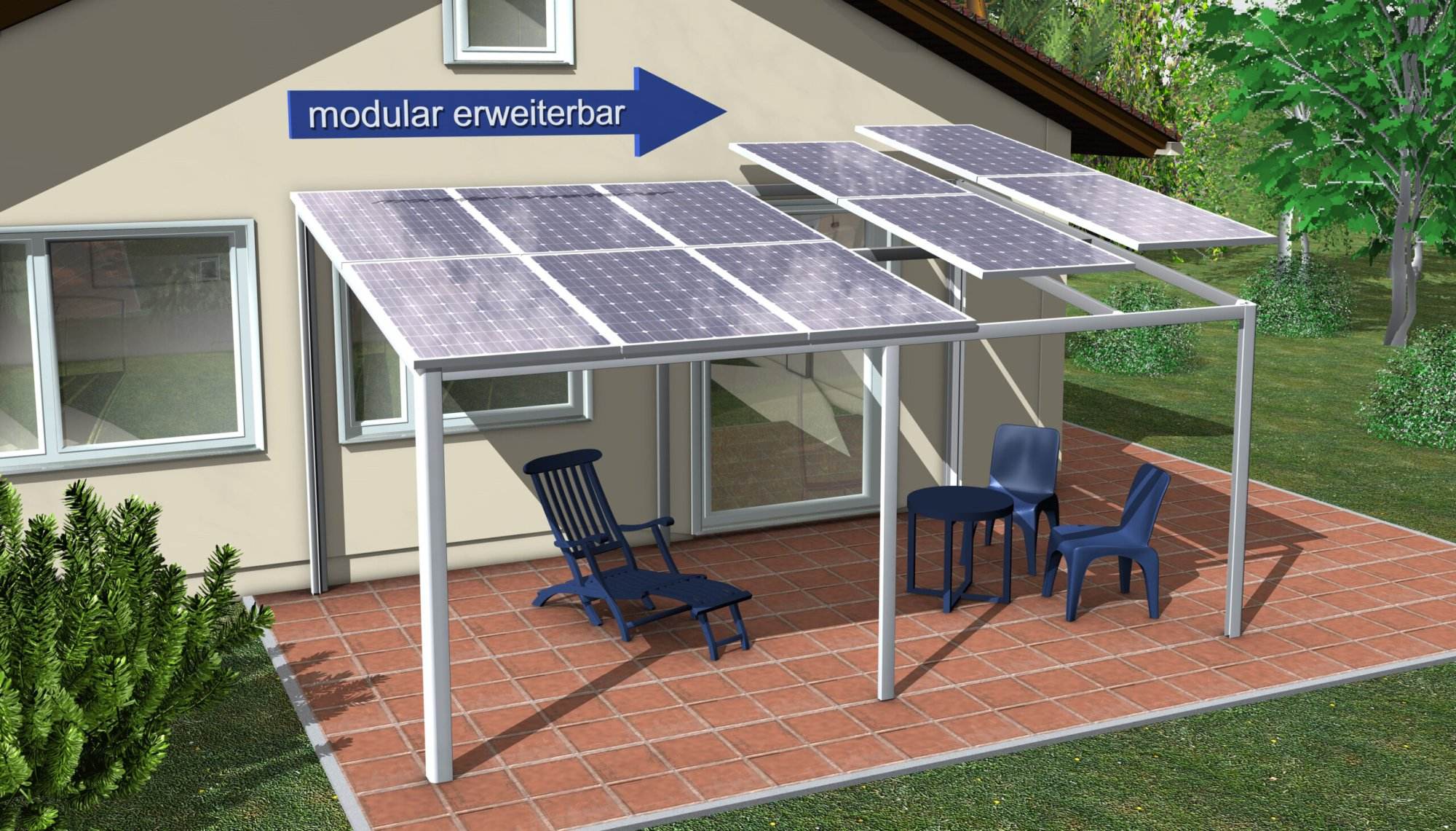 Lieferumfang: Haus mit Solarterrasse von RAABoTherm Lieferumfang: Haus mit Solarterrasse von RAABoTherm